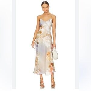 NWT ALLSAINTS Byrony Rosalia Slip Dress in Sunrise Blue Floral - UK 10/US 6